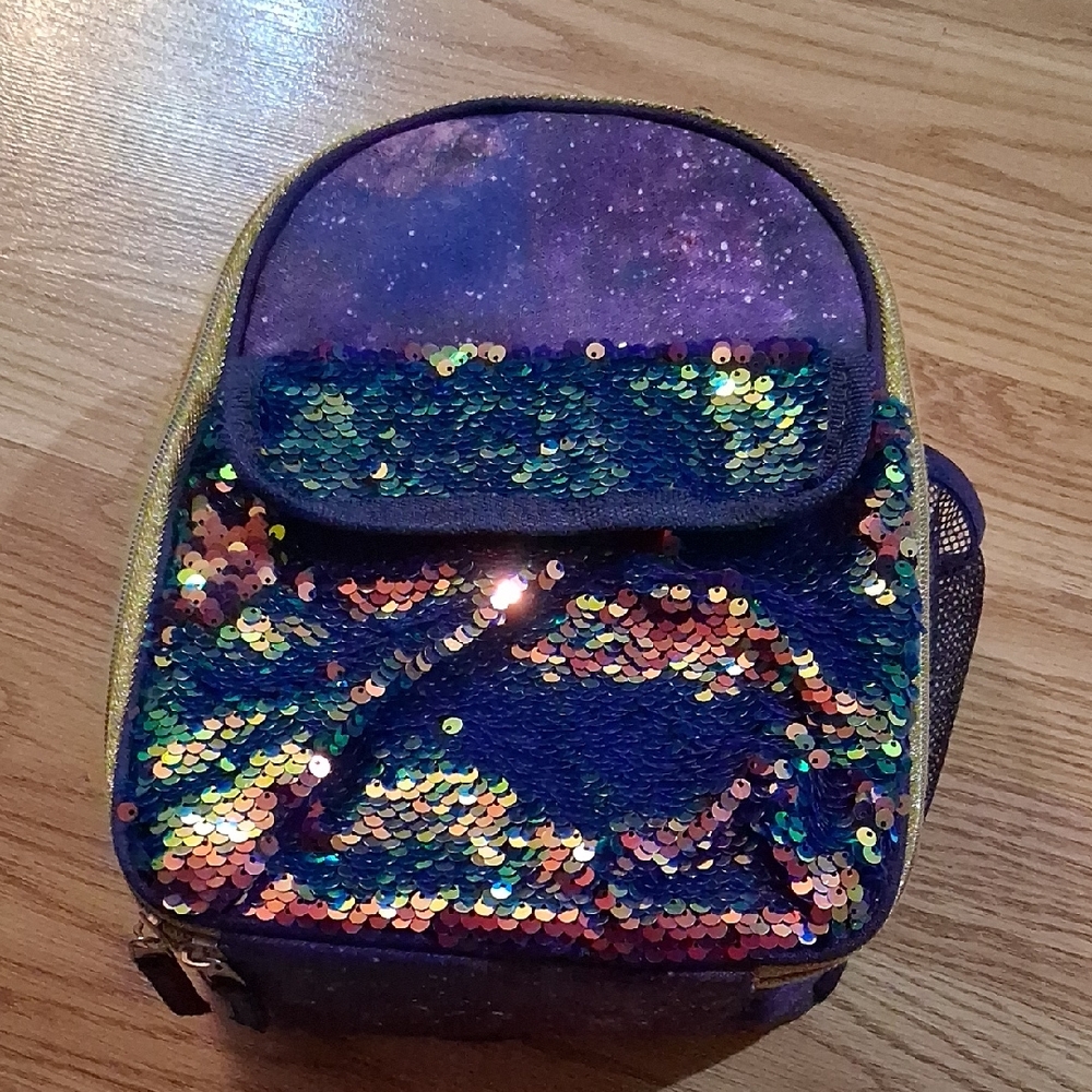 Sequin Lunchbox with Galaxy Design